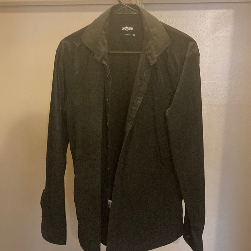 Café Coton Paris black dress shirt